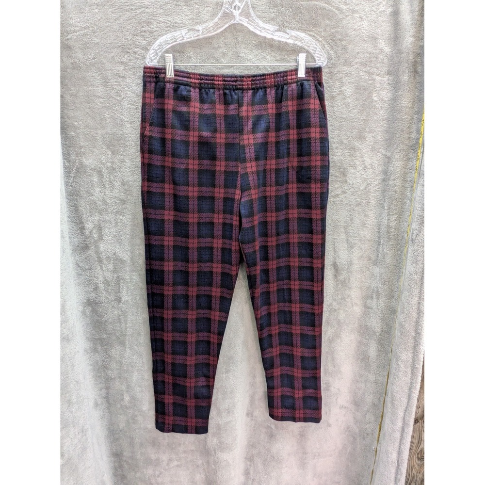 Vintage Pants Women's 32in‎ Waist Plaid Dark Academia Elastic Waist